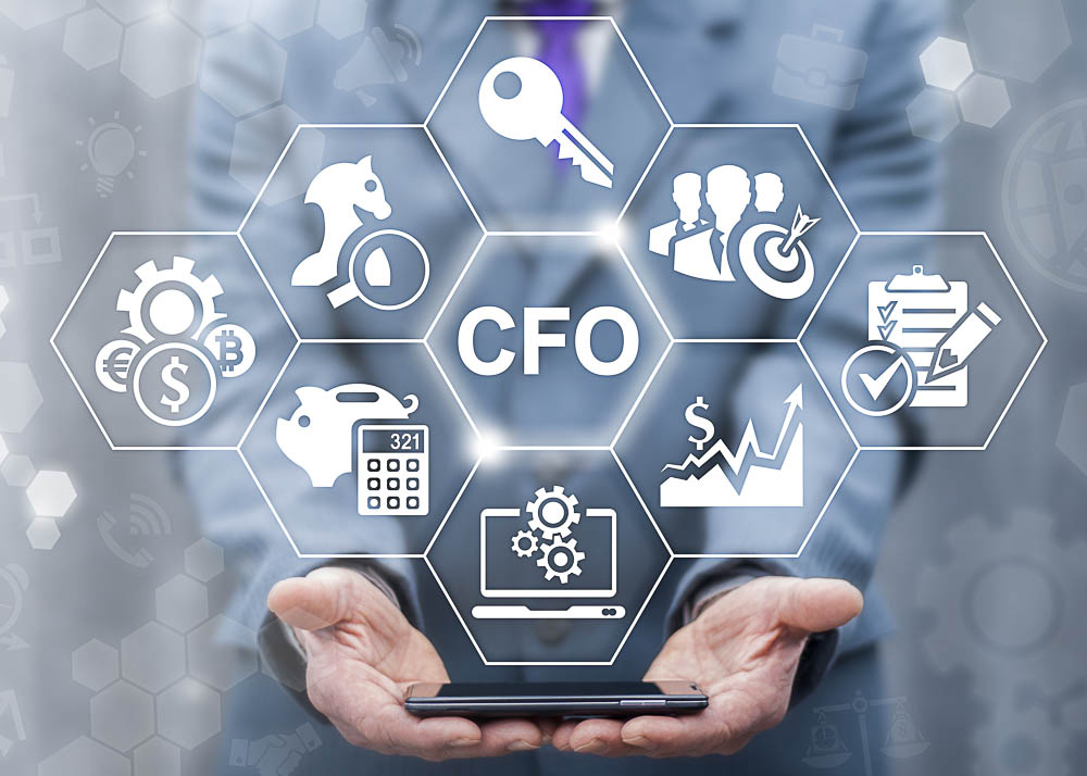 CFO - Chief Financial Officer business concept. Leadership